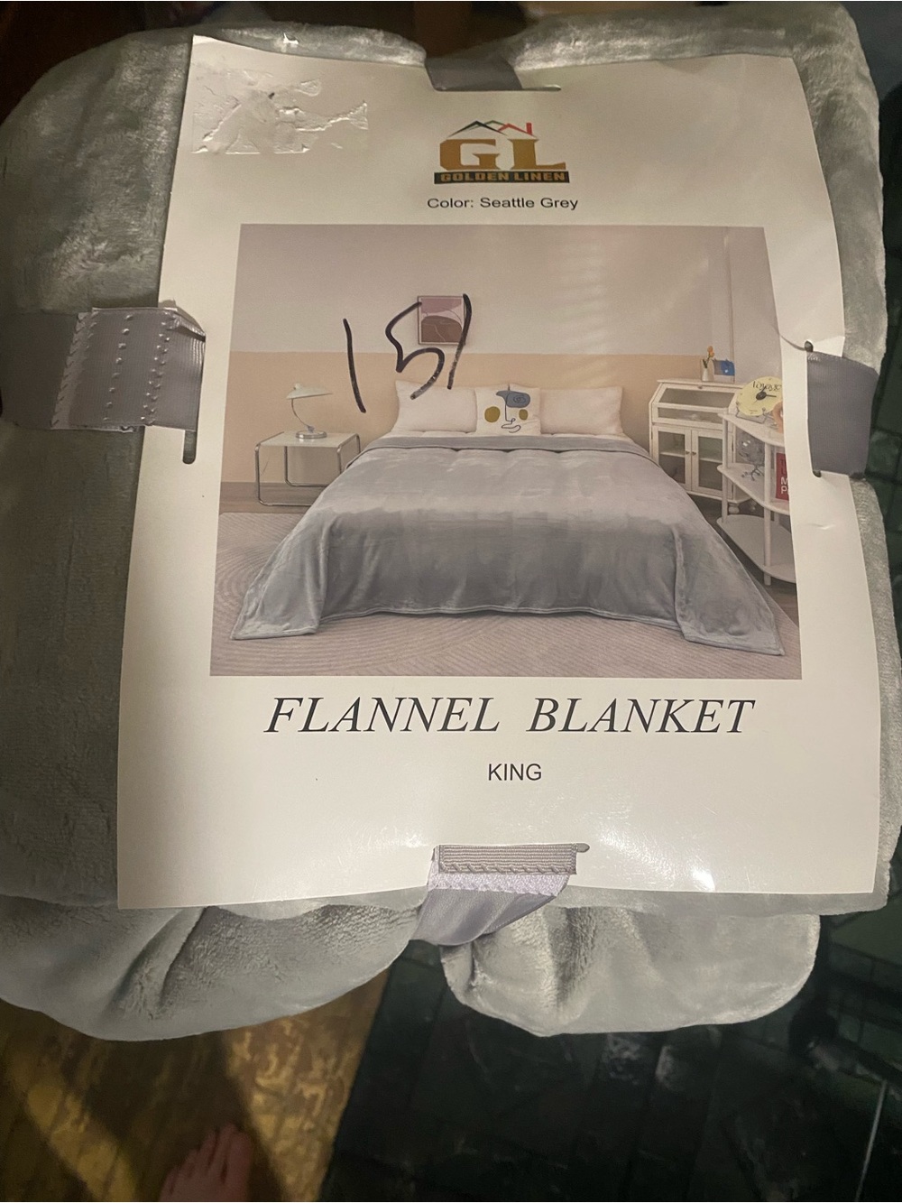Seattle Grey Flannel Blanket - King
